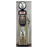 1936 Tokheim 36B Gas Pump with Richfield Ethyl Branding and Clock Face, Professionally Restored 