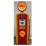Shell Bennett 966 Gas Pump, Professionally Restored