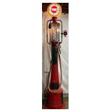 Fry Mae West Model 17 5-Gallon Visible Gas Pump with Sinclair Aircraft Globe, Restored 