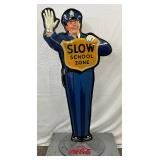 Original Coca-Cola Policeman Sidewalk Sign, 30in x 62in