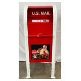 U.S. Mailbox with Coca-Cola Santa Graphic, Restored