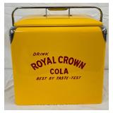 Royal Crown Cola Metal Drink Cooler With Chrome Accents, Restored, 18×17 