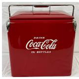 Coca-Cola Metal Cooler With Handle, Restored, 17×19 In.