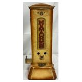 Early Northwestern Corporation Metal 1-Cent  Match Dispenser, 6in x 14in