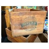 ATLAS WOODEN BOX AND OTHERS