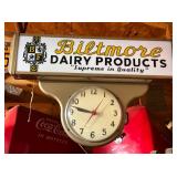 25X16 BILTMORE DAIRY CLOCK