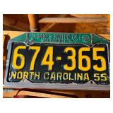 1955 NC LIC. TAG