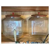 TAYLOR STORE JARS W/ LIDS