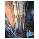 VARIOUS EARLY GARDEN TOOLS