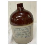 Half-Gallon Stoneware Jug with Brown Glaze, Davis & Eddleman, Winston-Salem, N.C