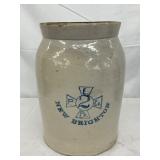 Stoneware 2-Gallon Crock with New Brighton, Pennsylvania Maker’s Mar