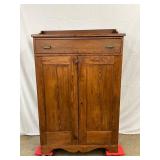 Wooden Two-Door Cupboard with Drawer, 40in x 60in