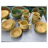 Several Yellow ware Bowls/Pitchers