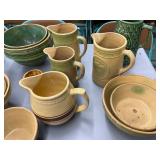 Several Yellow ware Bowls/Pitchers