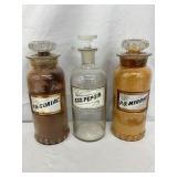 Apothecary Bottles with Glass Stoppers