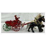 Cast Iron Horse-Drawn Wagon