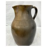 Unsigned Glazed Pottery Pitcher