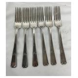 Six 1925 Yourex Lady Frances Silver Plated Forks