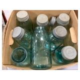 Vintage Mason Glass Jars with Zinc Lids