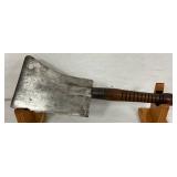 19th-Century Meat Cleaver with Wood Handle and Maker’s Mark