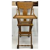 Wooden Kids High Chair with Folding Mechanism, 15in x 41in