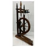 Wooden Spinning Wheel, Early Style, 12in x 31in