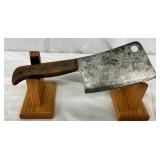 12-Inch Steel Meat Cleaver with Wooden Handle