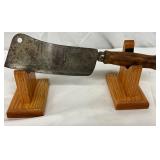 12in Standard Steel Cleaver with Wooden Handle