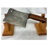 10in Steel Meat Cleaver with Wooden Handle