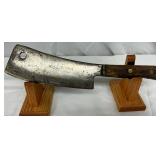 15in Steel Butcher Cleaver with Wooden Handle
