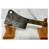 11 1/2-Inch Steel Meat Cleaver with Wood Handle