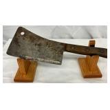 14 1/2in Vintage Steel Meat Cleaver Marked ‘Made in U.S.A.’