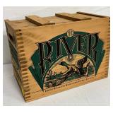 Wooden Ammo Crate Featuring ‘The River’ Ducks Unlimited Mississippi Flyway Edition Branding