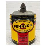 5g. Pennzoil Motor Oil Can with Spout, 100% Pure Pennsylvania Crude