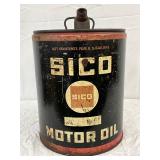 5g. SICO Motor Oil Can With Spout and Handle