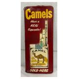 Embossed Camel Cigarette Advertising Thermometer, 6×14 in