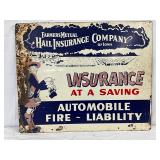 DS Farmers Mutual Hail Insurance Company Metal Sign, 22×18 Inches
