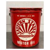 5g. Eastern States Cooperative Motor Oil Can with Lid