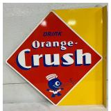 Contemporary Metal ‘Drink Orange-Crush’ Flange Sign, 18in x 17in