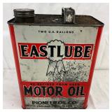 2g. Eastlube Pioneer Oil Co. Metal Motor Oil Can