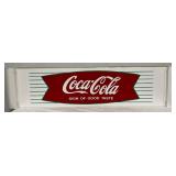 Coca-Cola Metal Fishtail Sign, 55in x 13in