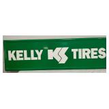 Kelly Tires Green Metal Sign, 60in x 18in