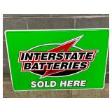 Interstate Batteries Emb. Metal Sign, 36in x 24in