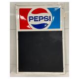 1976 Emb. Pepsi-Cola Menu Sign, 27in x 36in, Stout Industries
