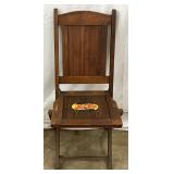 Pepsi-Cola Double Dot Wooden Folding Chair 