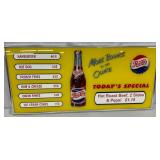 Pepsi-Cola Menu Board, 28 x 13 Inches