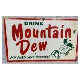 Mountain Dew Metal Sign with Hillbilly Willy Graphic 18×30