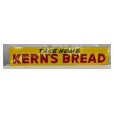 1959 Emb. ‘Take Home Kern’s Bread’ Metal Sign, 42×8 
