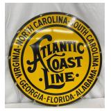 Atlantic Coast Line Railroad Sign 22 inches 