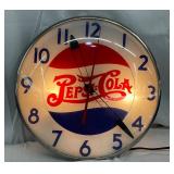 Pepsi-Cola Double Dot Clock, 14 Inches, by Telechron